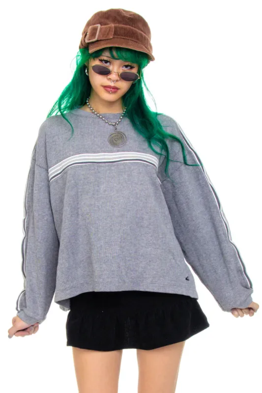 Vintage Y2K Grey Stripe Sweater sold by Tunnel Vision