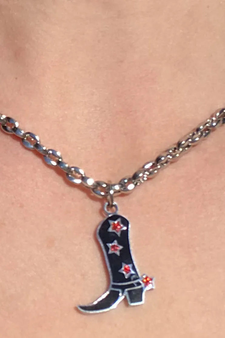 A Little Bit Country Boot Necklace sold by Tunnel Vision product image thumbnail 2