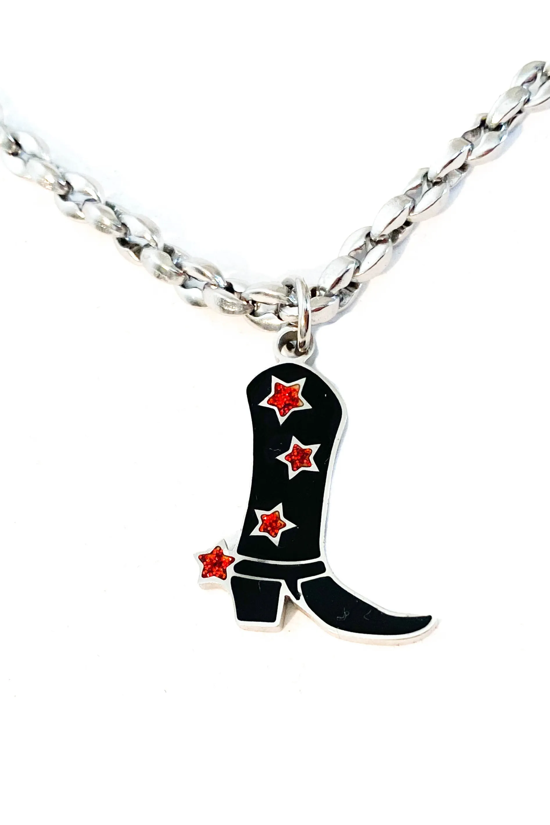 A Little Bit Country Boot Necklace sold by Tunnel Vision product image thumbnail 3