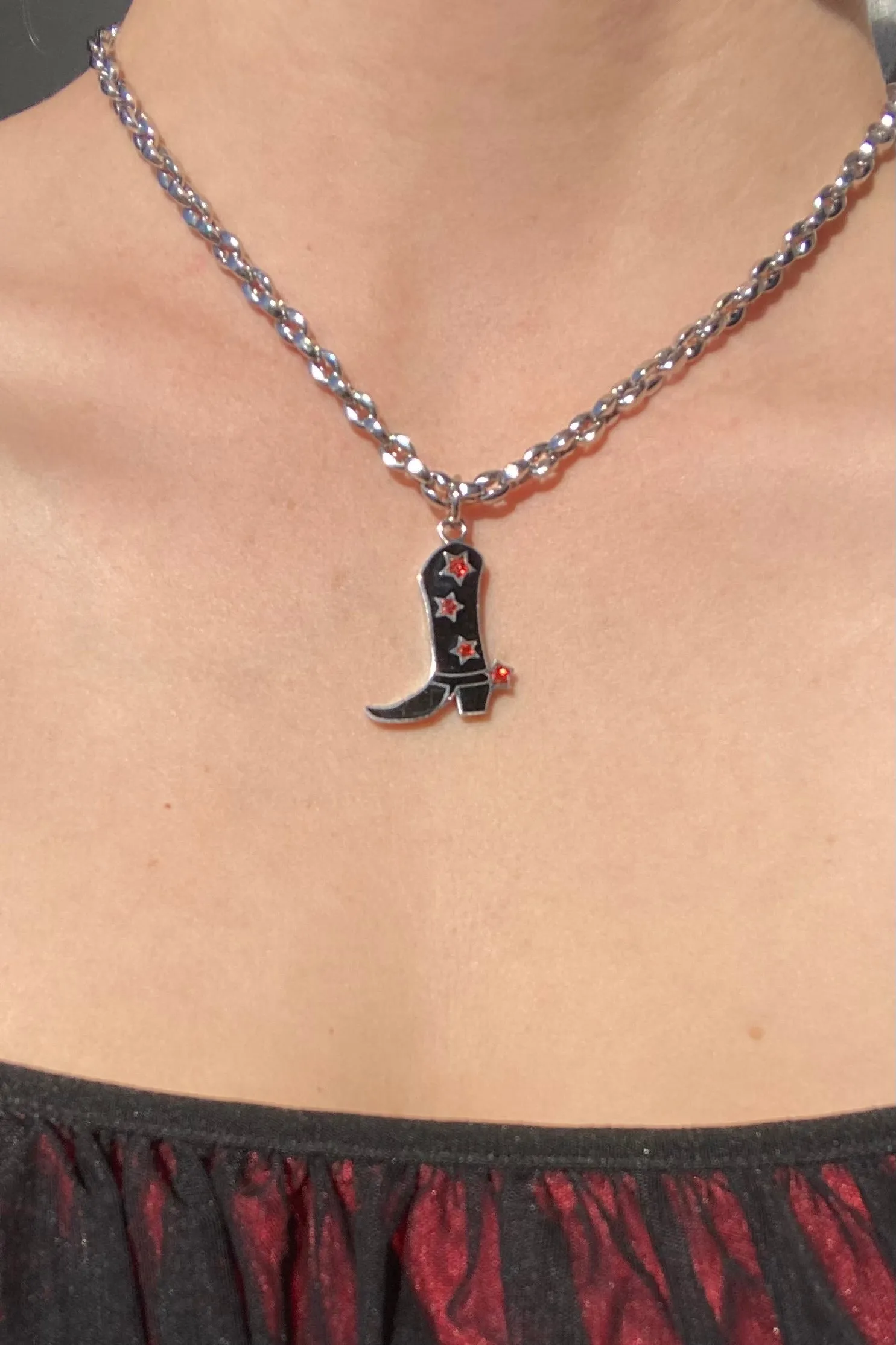 A Little Bit Country Boot Necklace sold by Tunnel Vision product image thumbnail 5