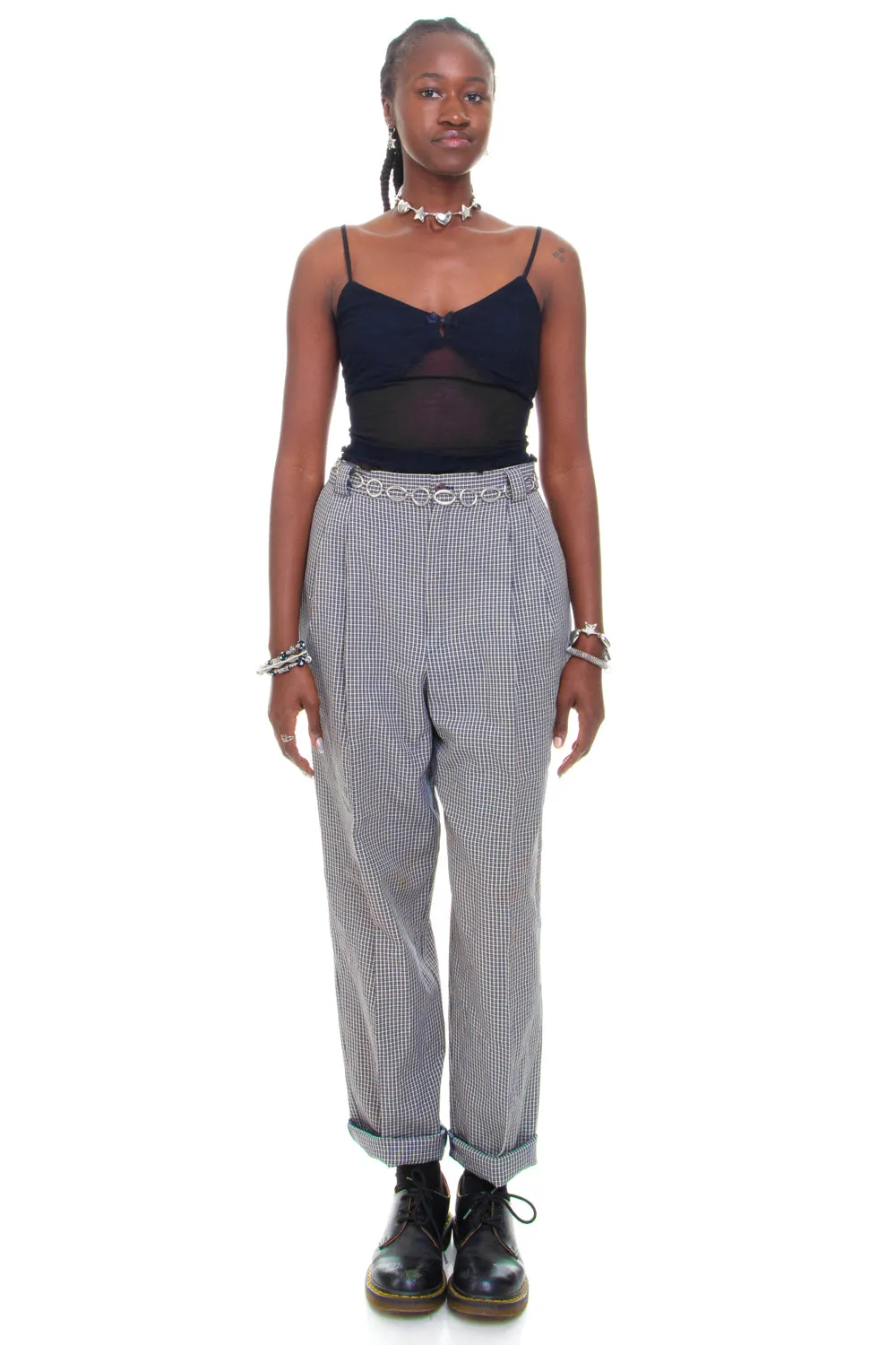 Vintage 90's Fundamental Things Plaid Trousers - M/L sold by Tunnel Vision product image thumbnail 5