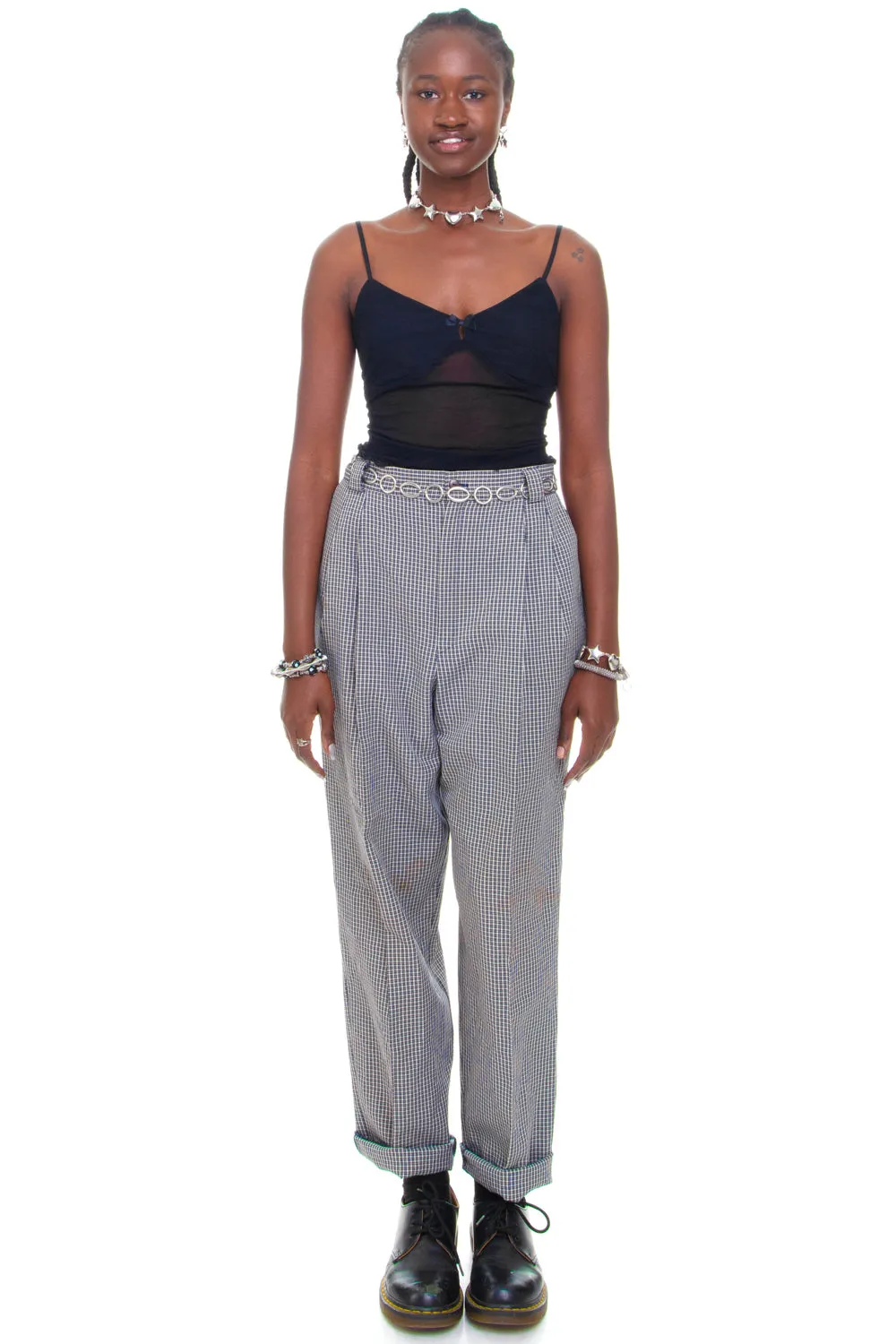 Vintage 90's Fundamental Things Plaid Trousers - M/L sold by Tunnel Vision product image thumbnail 2