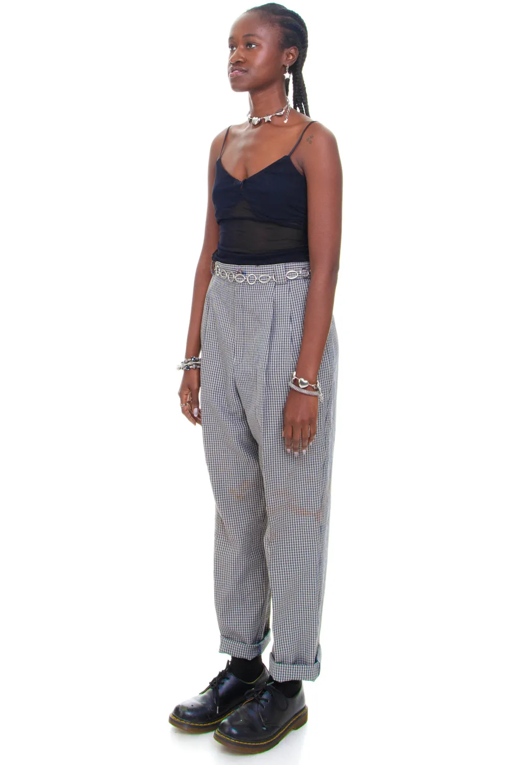 Vintage 90's Fundamental Things Plaid Trousers - M/L sold by Tunnel Vision product image thumbnail 3