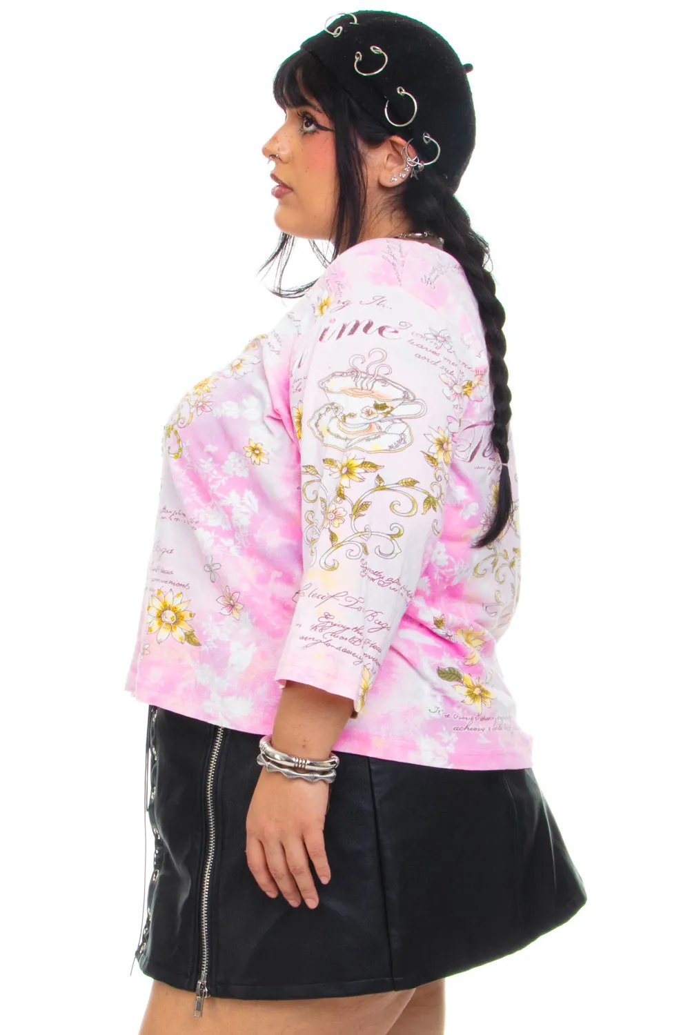 Vintage Y2K Tea Time Pink Long-Sleeve - XL/2X/3X sold by Tunnel Vision product image thumbnail 5