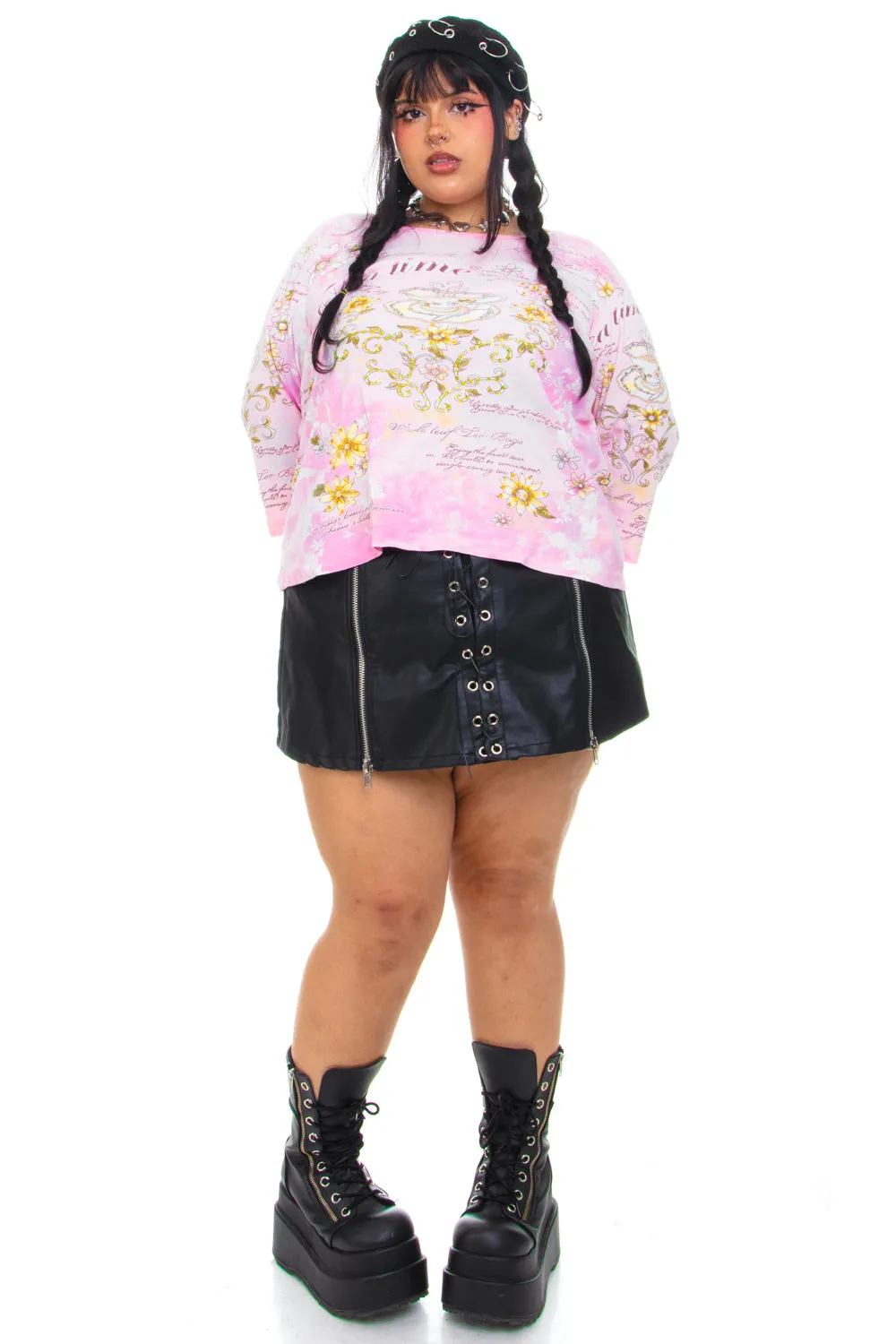 Vintage Y2K Tea Time Pink Long-Sleeve - XL/2X/3X sold by Tunnel Vision product image thumbnail 2