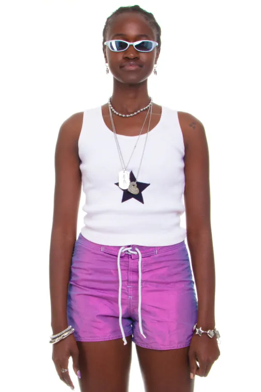 Vintage 90's Iridescent Purple Board Shorts - M sold by Tunnel Vision