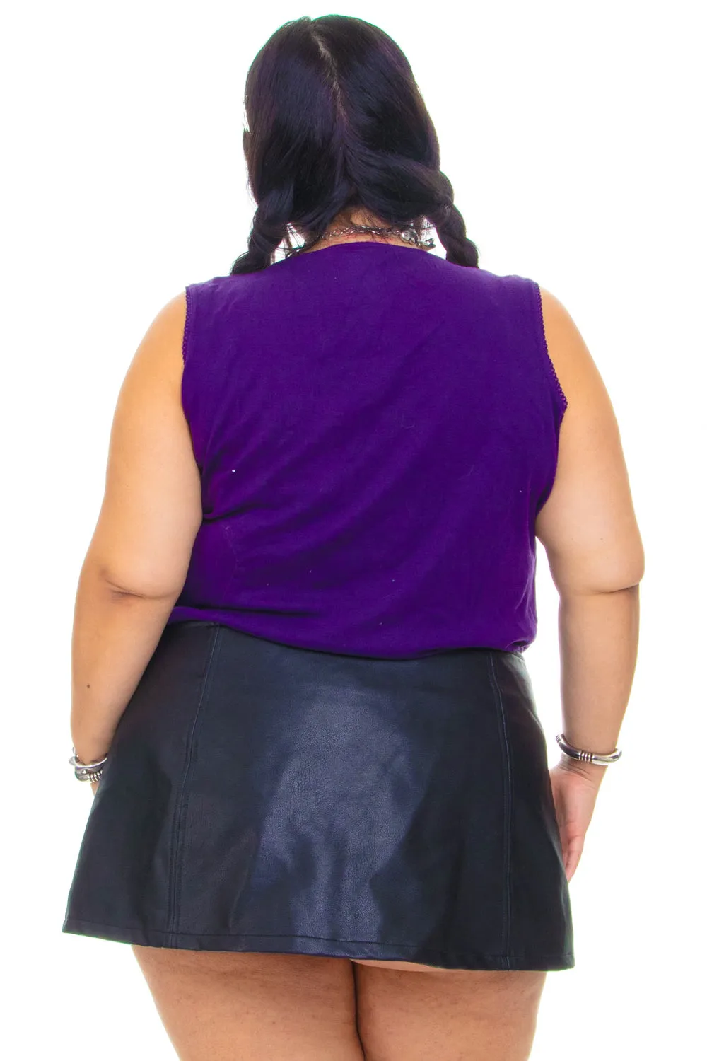 Vintage Y2K Purple Floral Trim Tank - XL/2X/3X sold by Tunnel Vision product image thumbnail 5