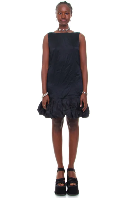 Vintage Y2K Black Silk Bubble Tank Dress - S/M sold by Tunnel Vision