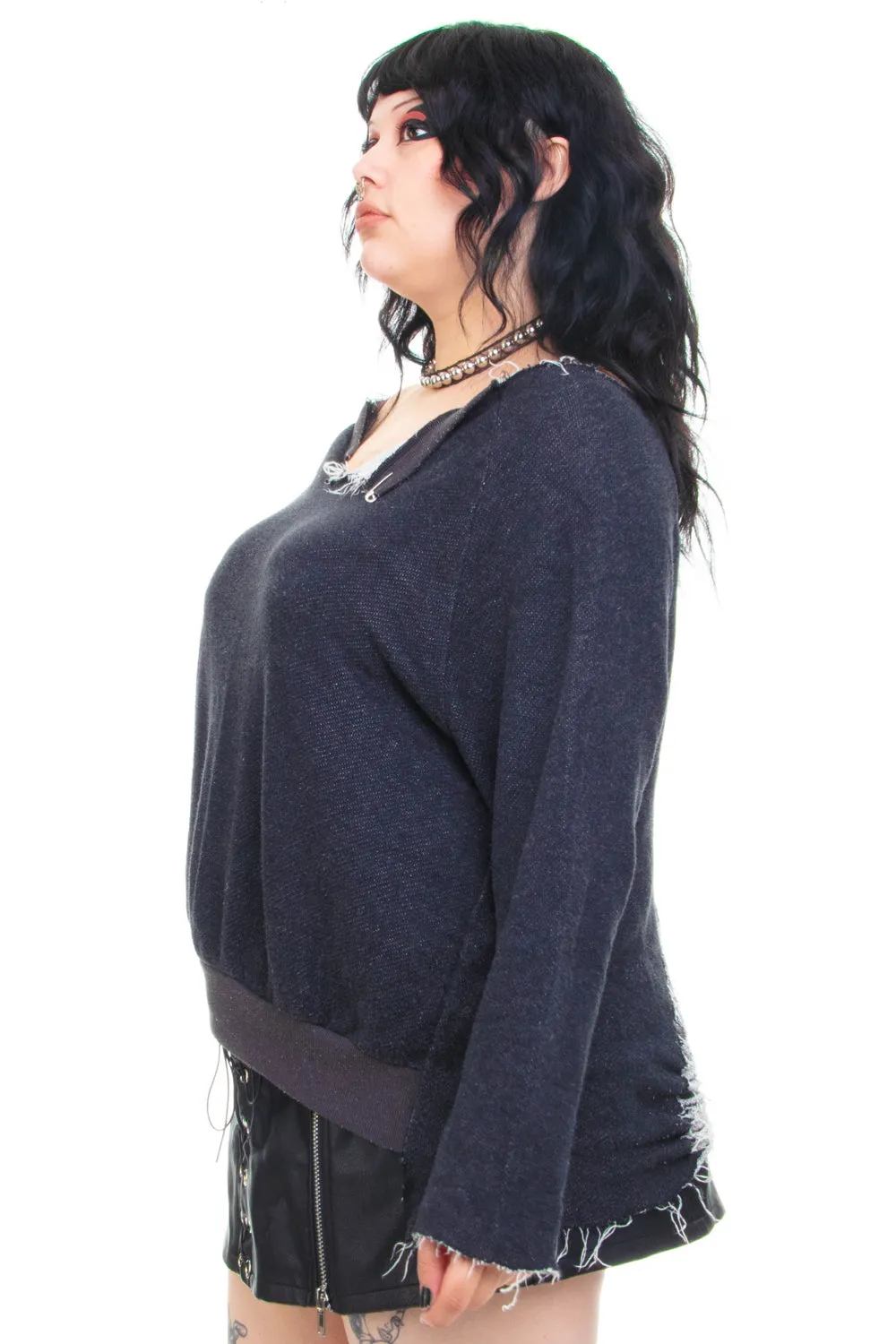 Vintage Y2K Distressed Cut Out Sweater - OSFM sold by Tunnel Vision product image thumbnail 4