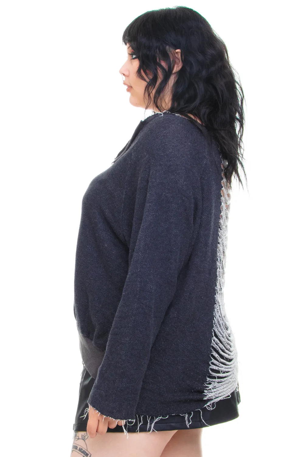 Vintage Y2K Distressed Cut Out Sweater - OSFM sold by Tunnel Vision product image thumbnail 5