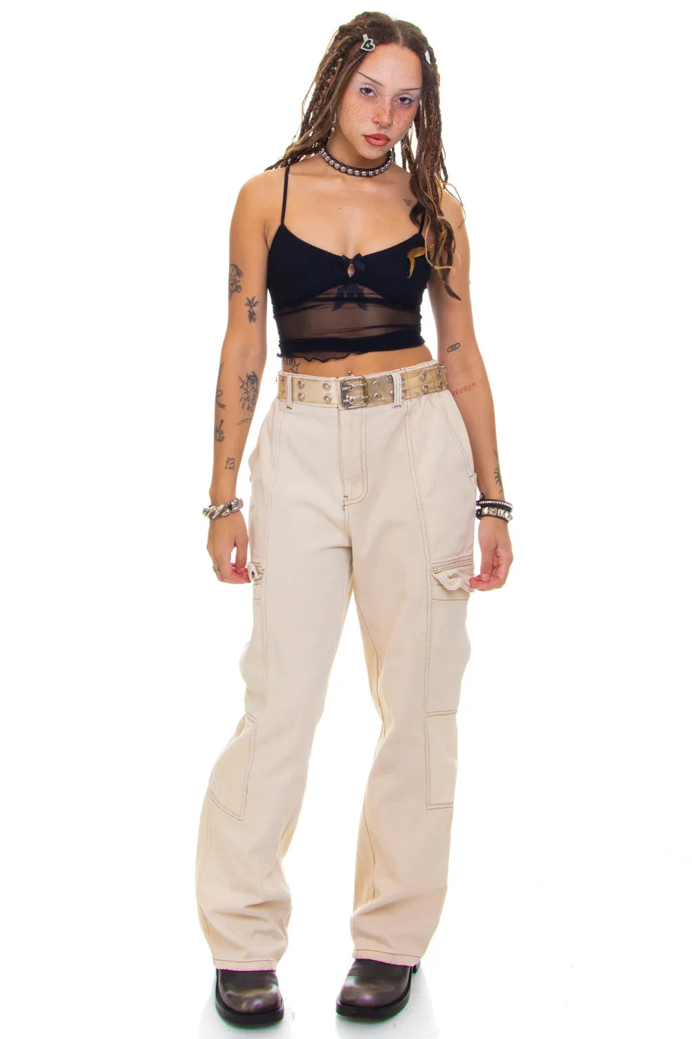 Not-Quite-Vintage Sandy Skater Wide Leg Pants - S/M sold by Tunnel Vision product image thumbnail 2