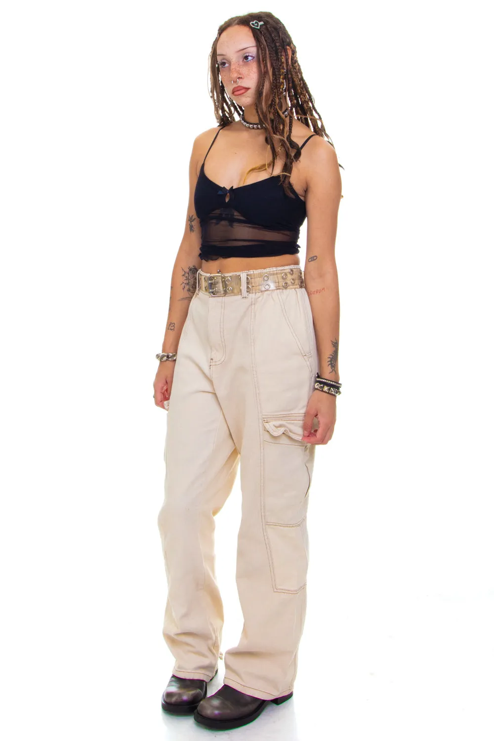 Not-Quite-Vintage Sandy Skater Wide Leg Pants - S/M sold by Tunnel Vision product image thumbnail 3