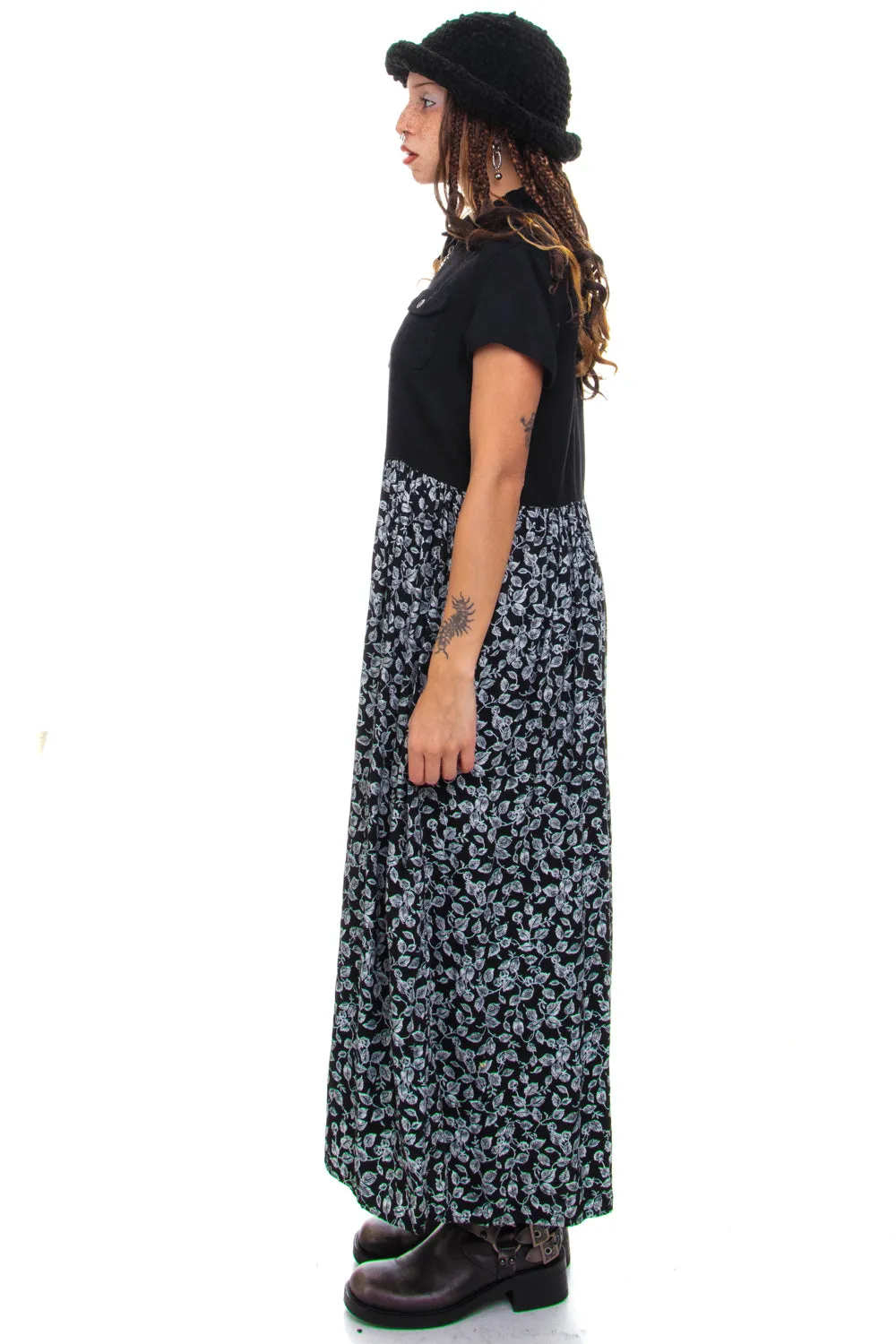 Vintage 90's Floral Zip Up Maxi Dress - S/M sold by Tunnel Vision product image thumbnail 4