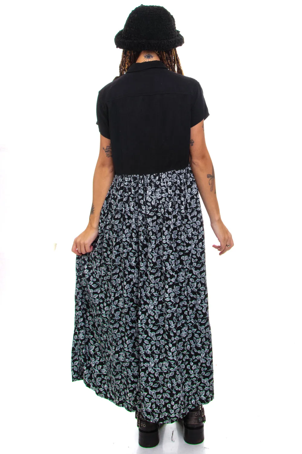 Vintage 90's Floral Zip Up Maxi Dress - S/M sold by Tunnel Vision product image thumbnail 5