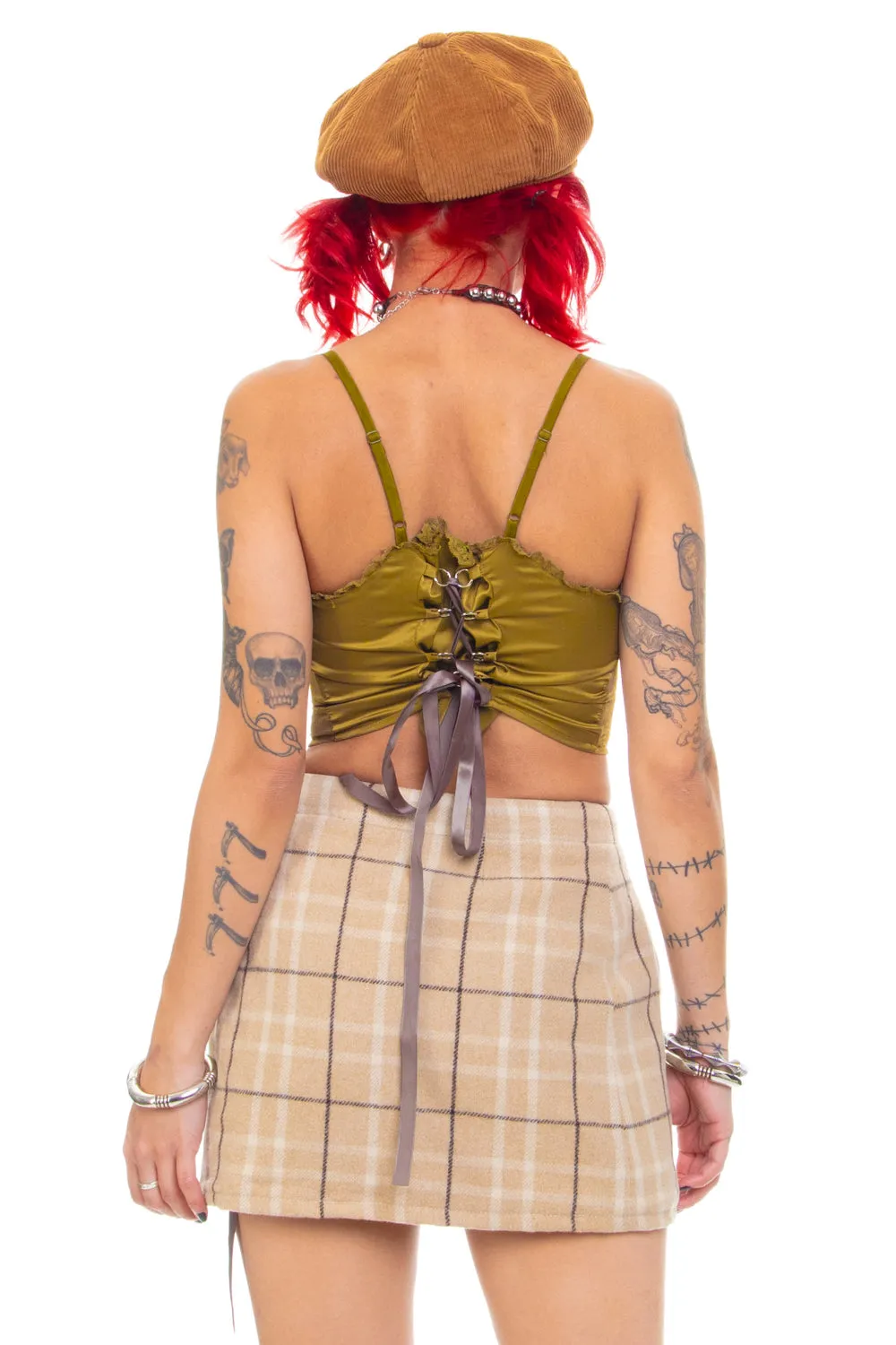 Vintage Y2K Plaid Mini Button Skirt - S sold by Tunnel Vision product image thumbnail 5