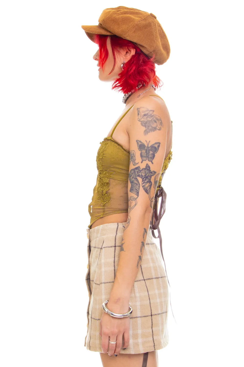 Vintage Y2K Plaid Mini Button Skirt - S sold by Tunnel Vision product image thumbnail 4