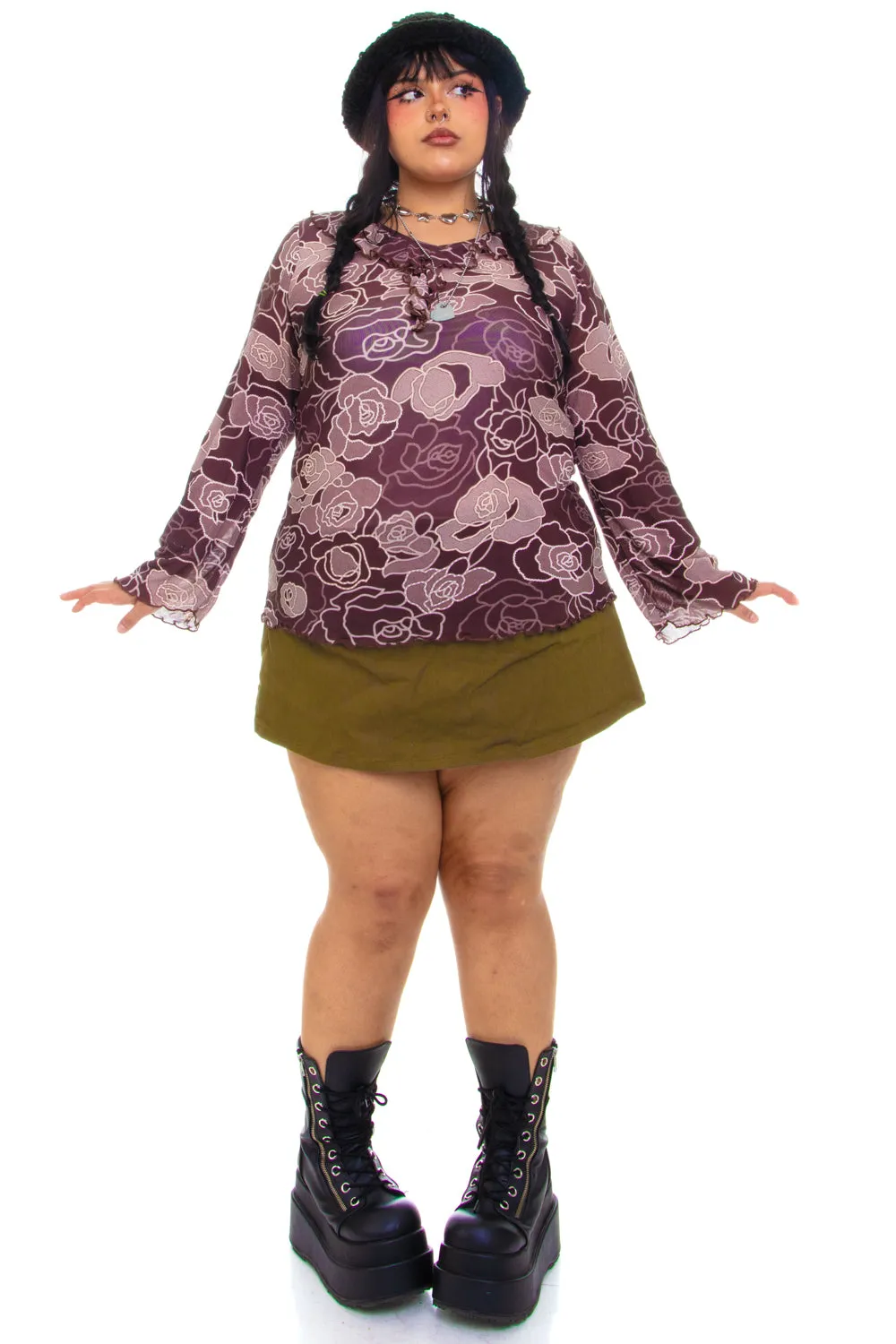 Vintage Y2K Rose Flutter Top - 2X/3X sold by Tunnel Vision product image thumbnail 2