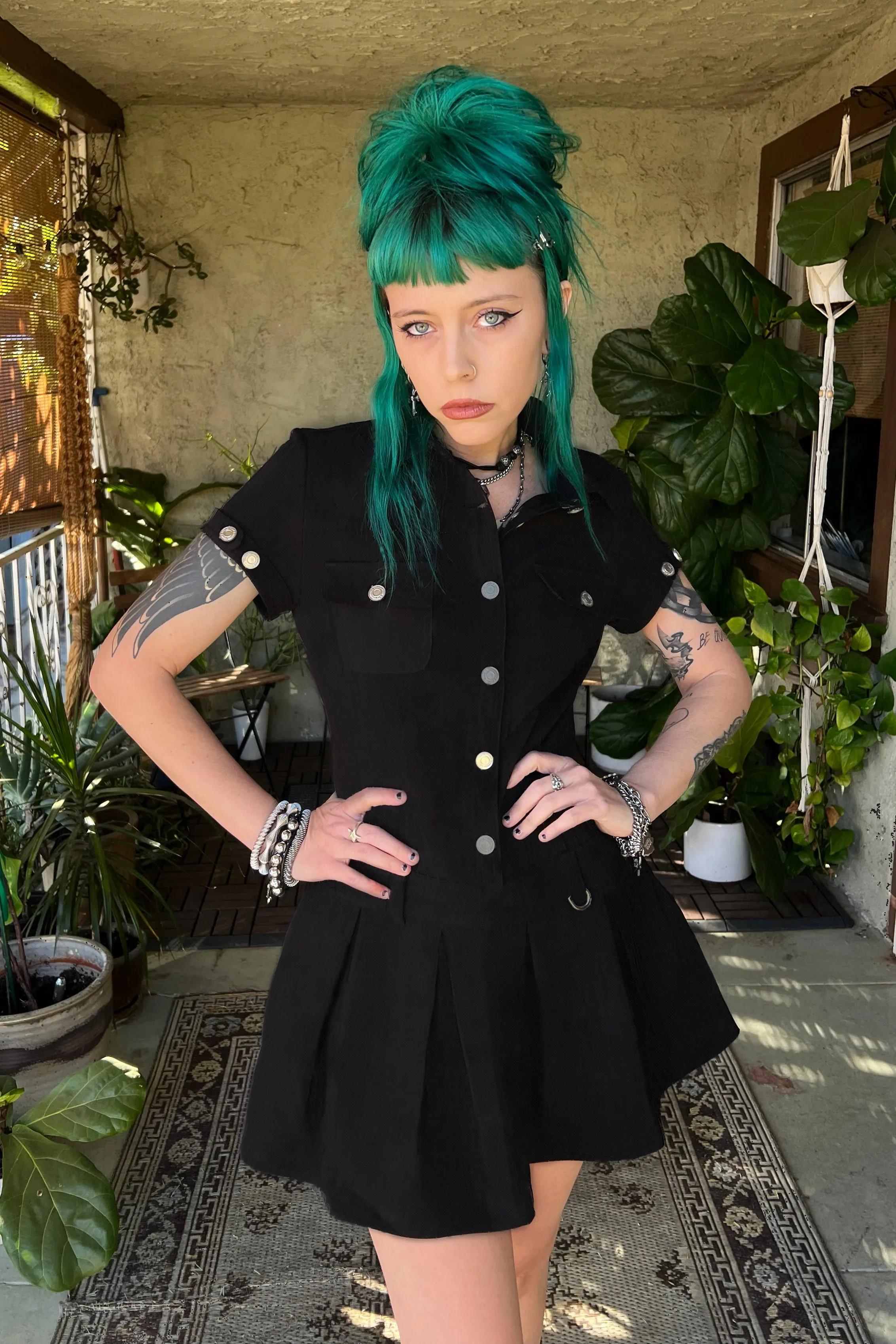 Enid Black Mini Dress sold by Tunnel Vision product image thumbnail 2