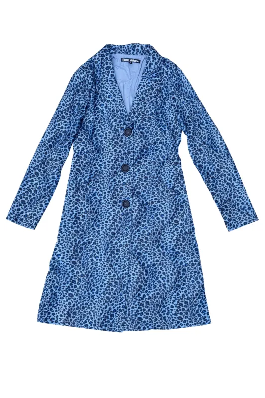 Mazzy Blue Cheetah Longline Jacket sold by Tunnel Vision