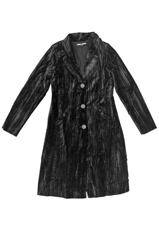 Mazzy Black Longline Jacket sold by Tunnel Vision