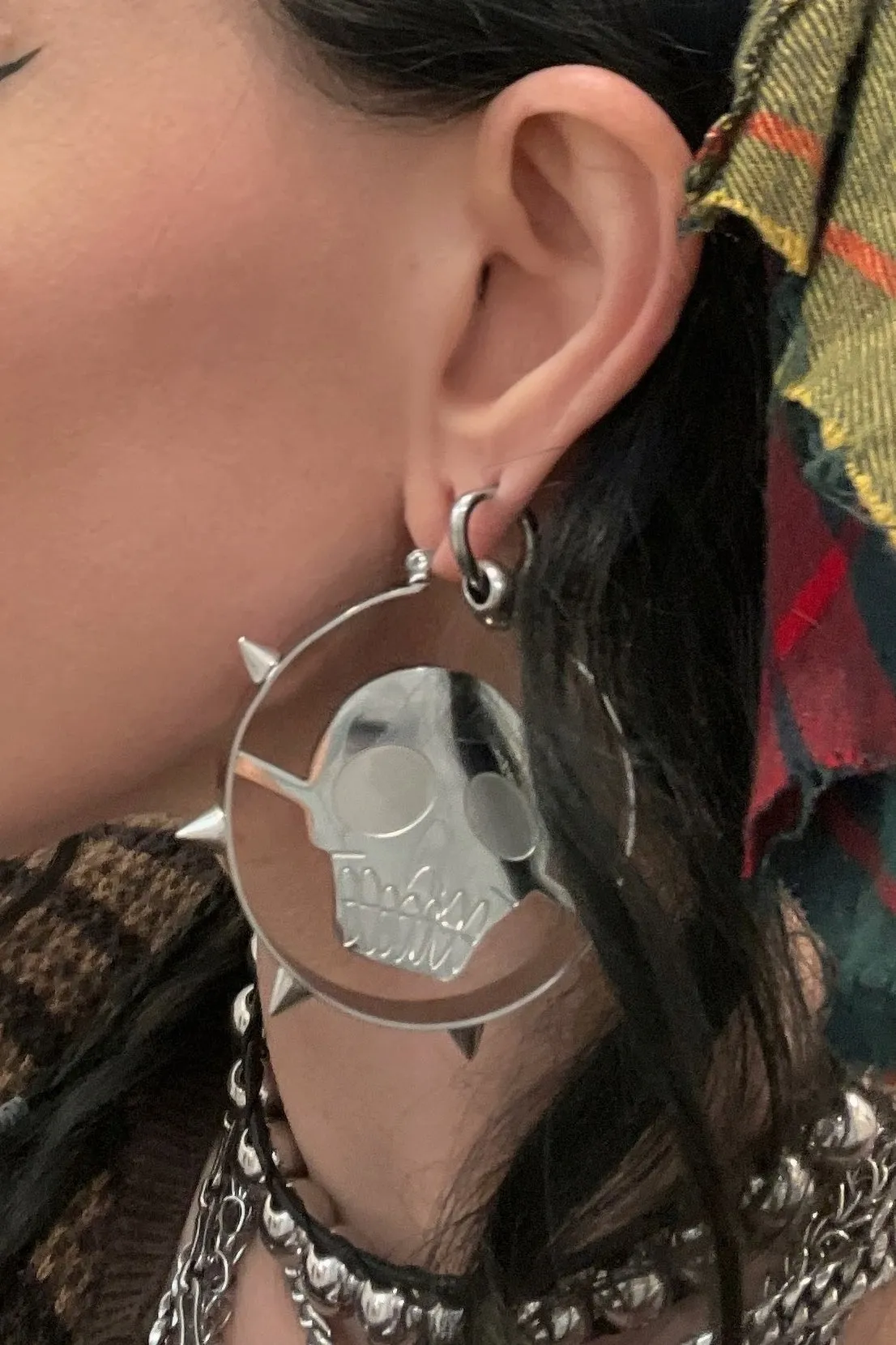 Toxic! Spiked Hoop Earrings sold by Tunnel Vision product image thumbnail 2