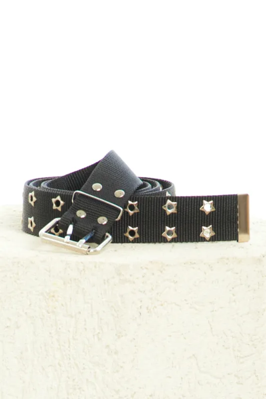 TUNNEL VISION SECONDHAND (GRADE A) Star Vegan Grommet Belt sold by Tunnel Vision