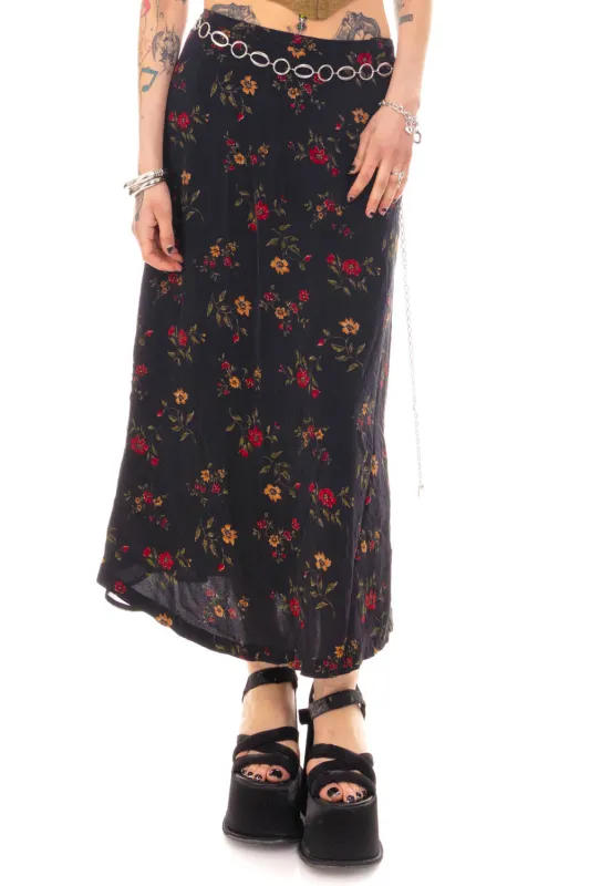 Vintage 90's Grunge Florals Maxi Skirt - M sold by Tunnel Vision