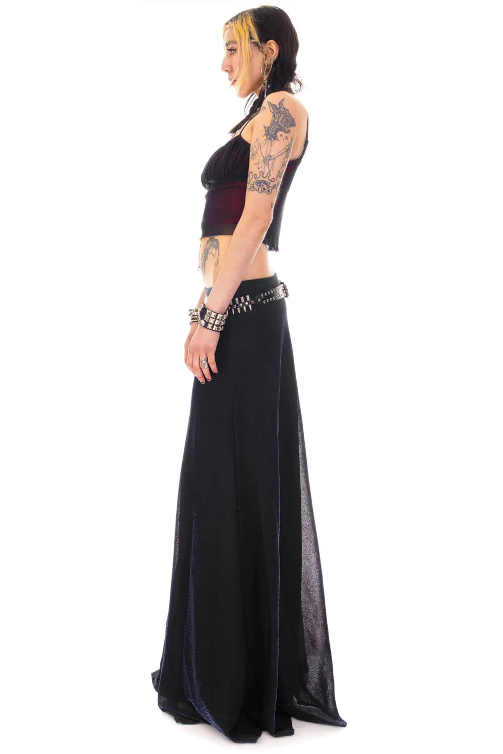 Vintage 90's Witchy iridescent Blue Maxi Skirt - M/L sold by Tunnel Vision product image thumbnail 5