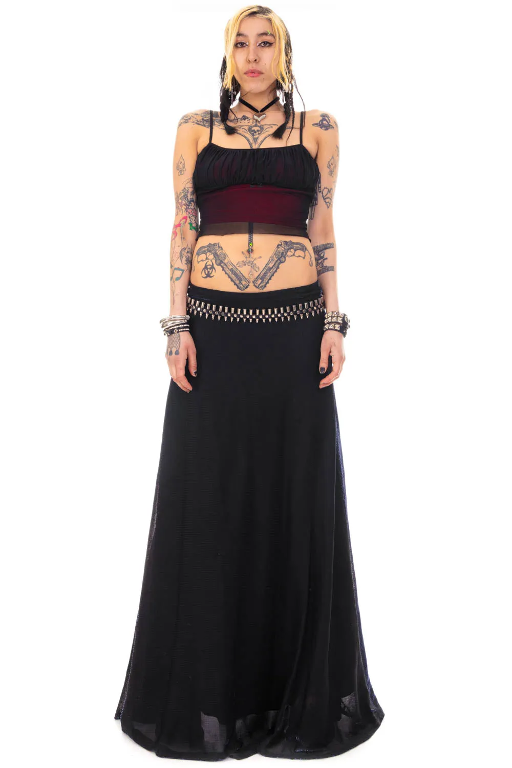 Vintage 90's Witchy iridescent Blue Maxi Skirt - M/L sold by Tunnel Vision product image thumbnail 2