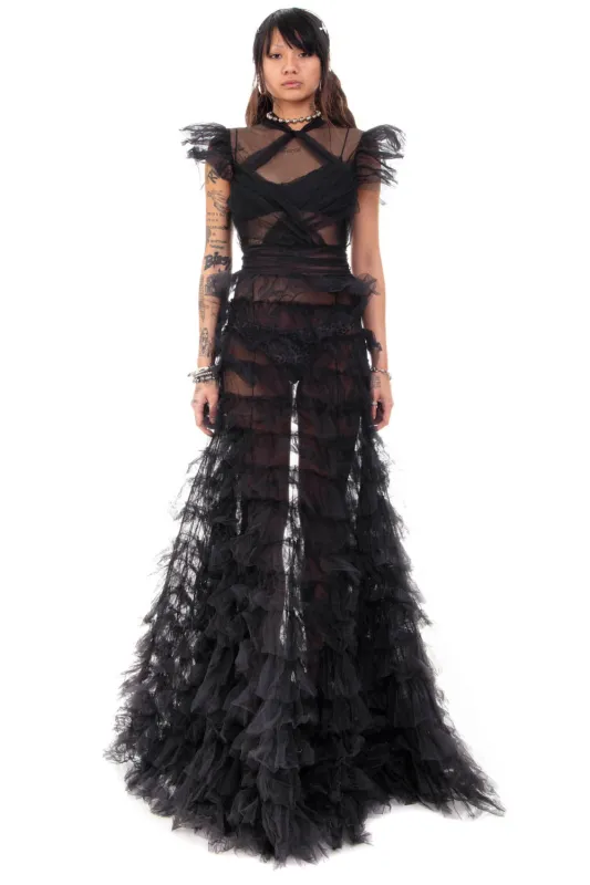 Vintage Y2K Gothic Princess Ruffle Dress - S/M/L sold by Tunnel Vision