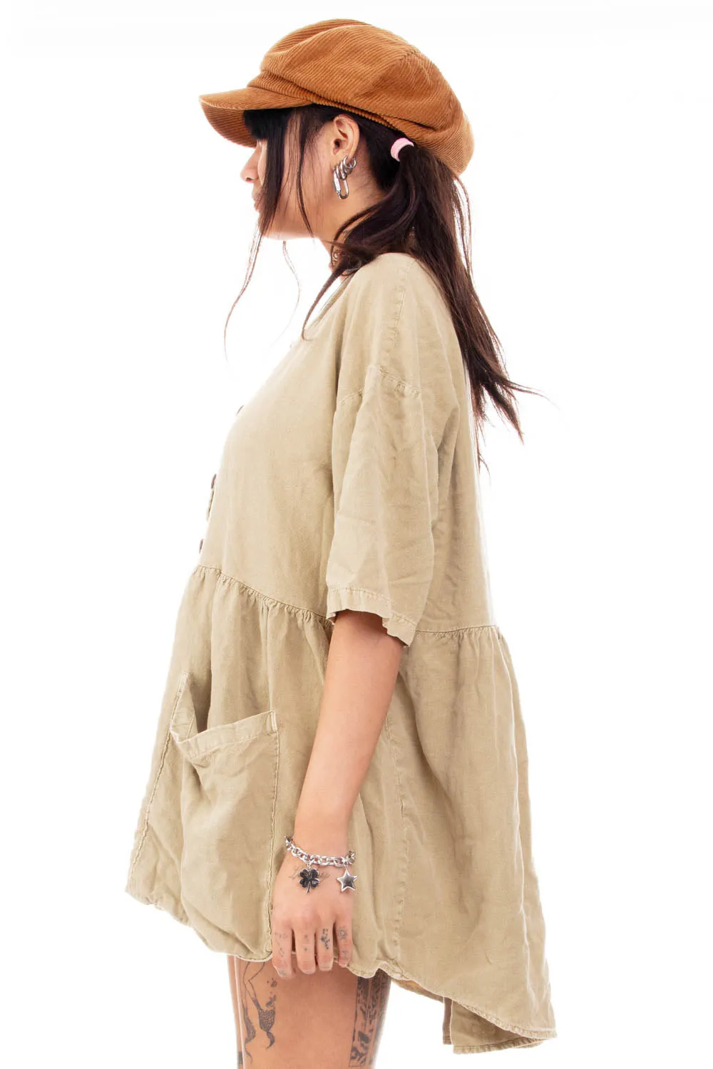 Vintage Y2K Olive Pocket Button Up Blouse - OSFM sold by Tunnel Vision product image thumbnail 4