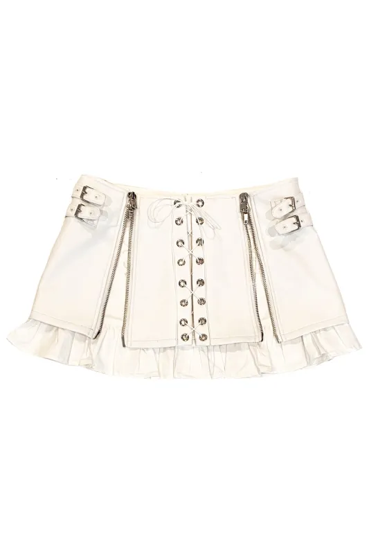 Vivienne White 3-in-1 Mini Skirt sold by Tunnel Vision