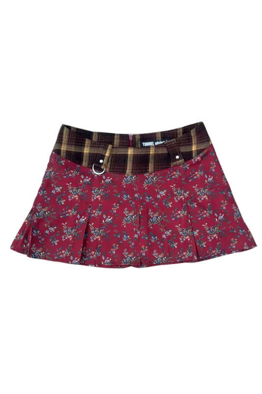 Priscilla Patchwork Low-Rise Mini Skirt sold by Tunnel Vision
