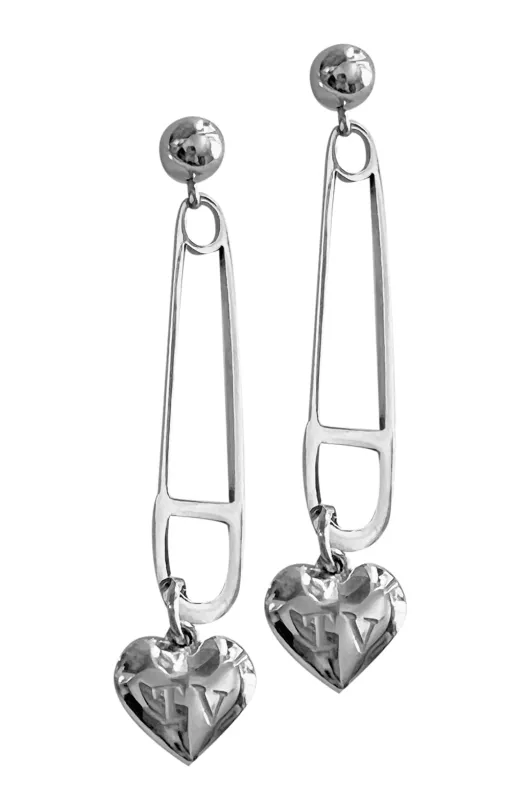 Heart on a Pin Earrings sold by Tunnel Vision