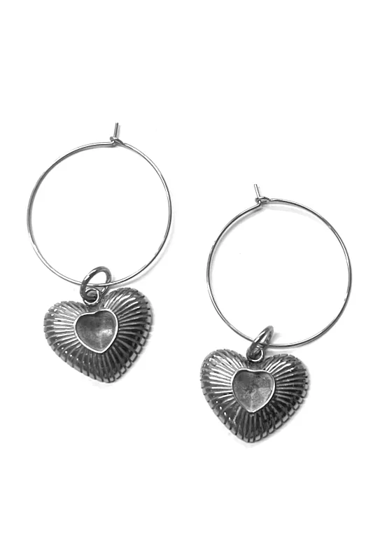 Mini Heart Charm Earrings sold by Tunnel Vision