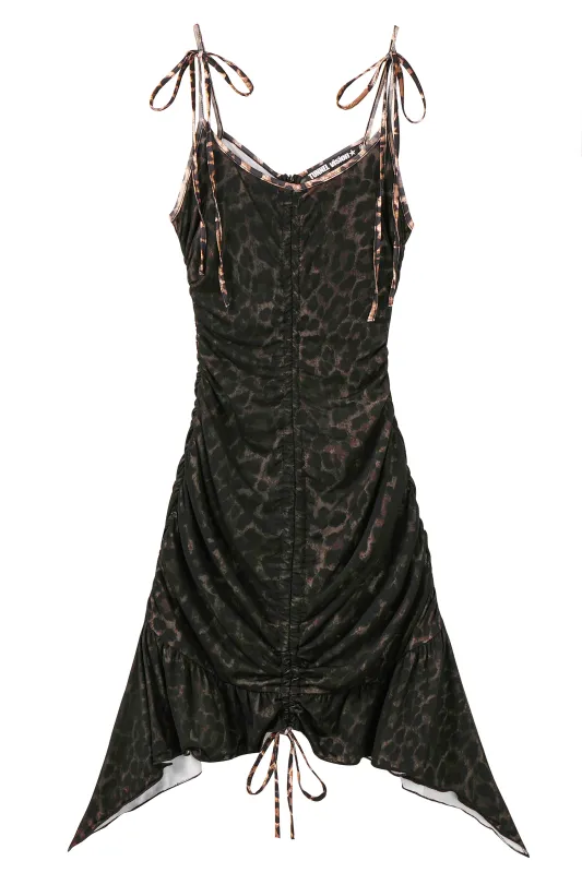 PRE-ORDER: Courtney Leopard Mesh Fairy Dress sold by Tunnel Vision