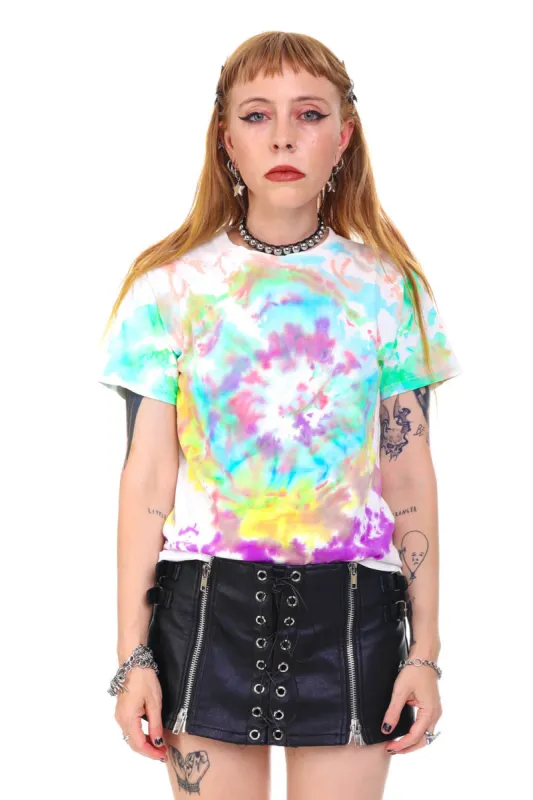 Vintage Y2K Rainbow Tie-Dye T-shirt  - XS/S sold by Tunnel Vision