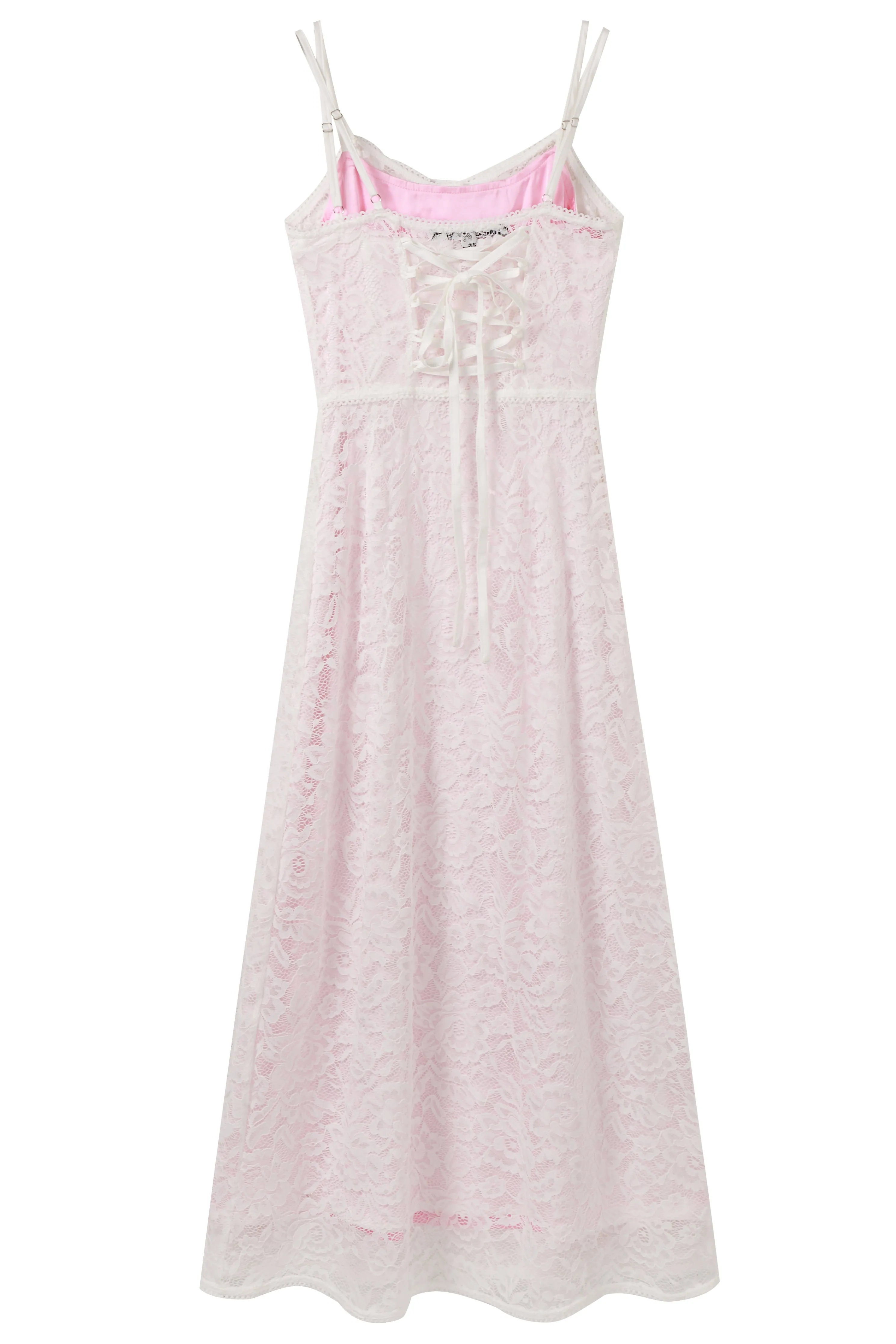 PRE-ORDER: Aurora White & Pink 5-in-1 Midi Dress Set sold by Tunnel Vision product image thumbnail 2