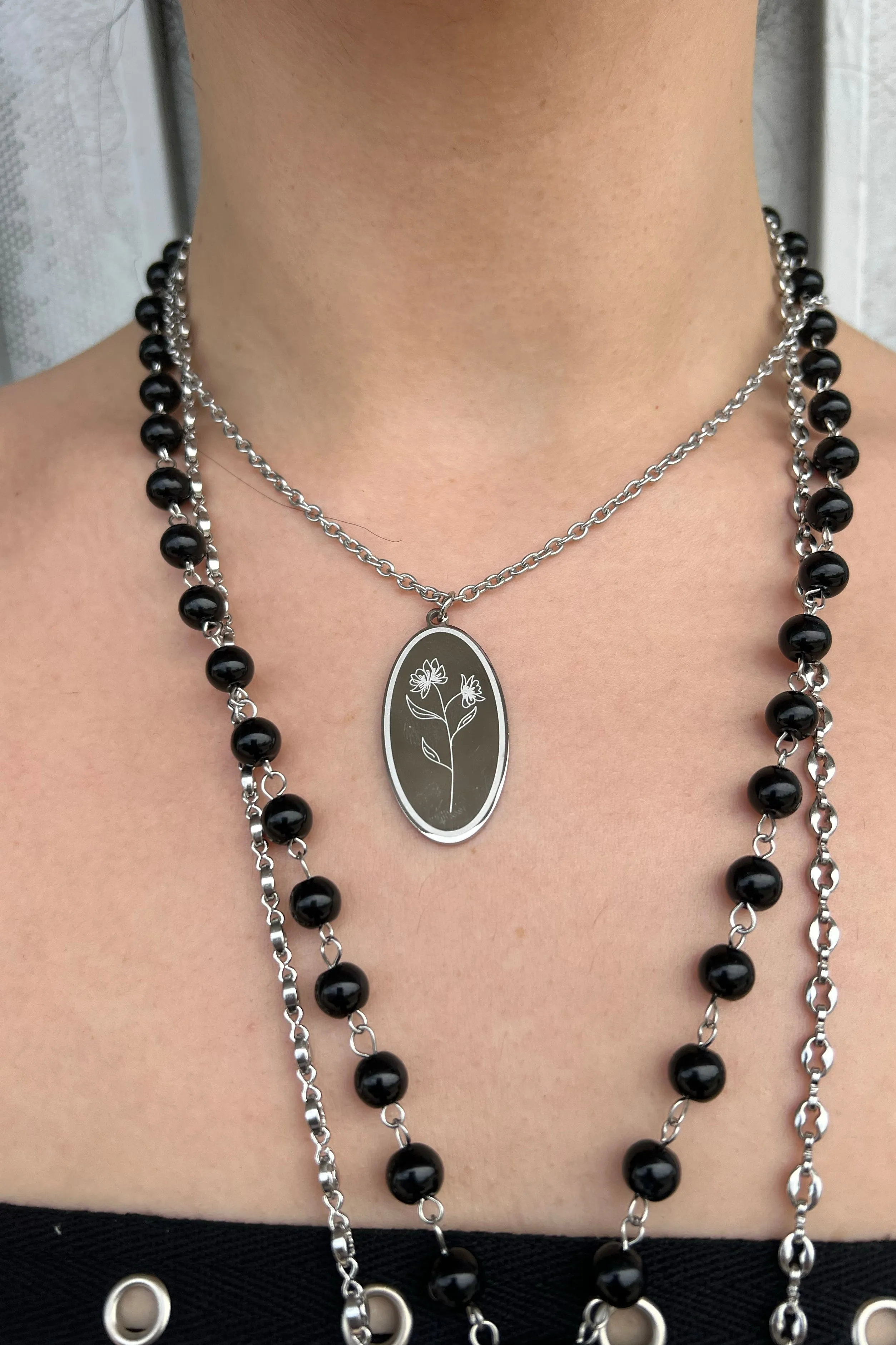 Just Like Old Times Stainless Steel Necklace sold by Tunnel Vision product image thumbnail 2