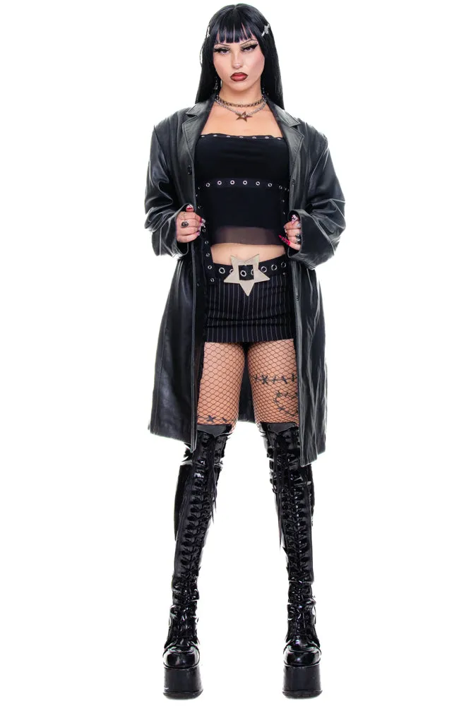 Vintage 90's Buttery Soft Leather Longline Jacket - L/XL sold by Tunnel Vision product image thumbnail 2