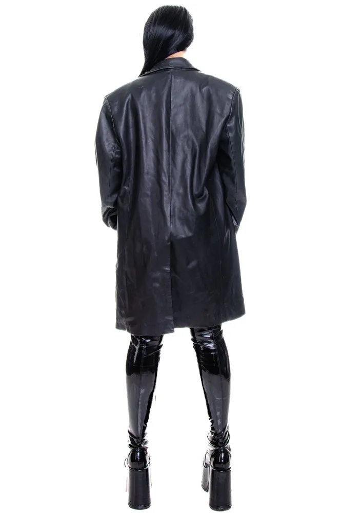 Vintage 90's Buttery Soft Leather Longline Jacket - L/XL sold by Tunnel Vision product image thumbnail 5