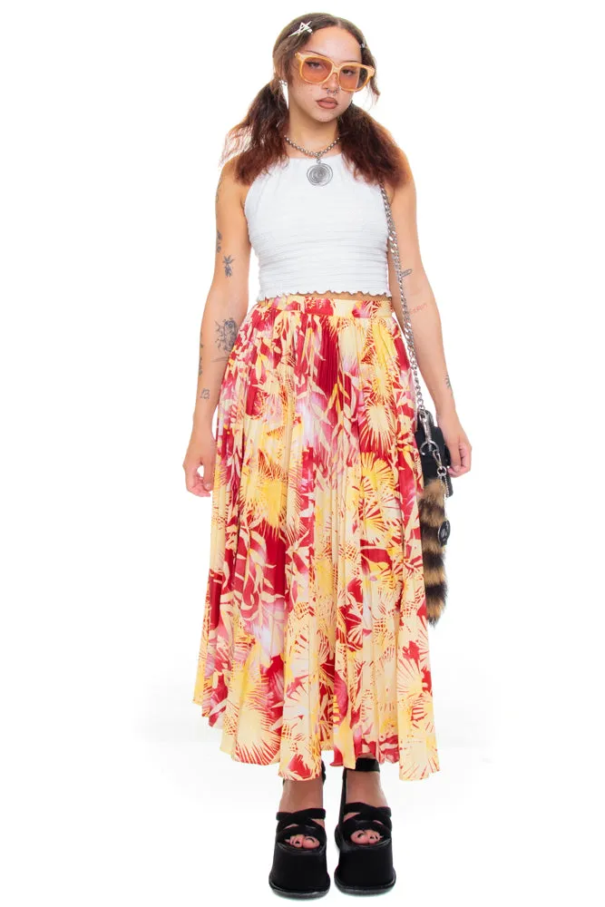 Vintage Y2K Vacation Pleated Maxi Skirt - XS/S sold by Tunnel Vision product image thumbnail 3