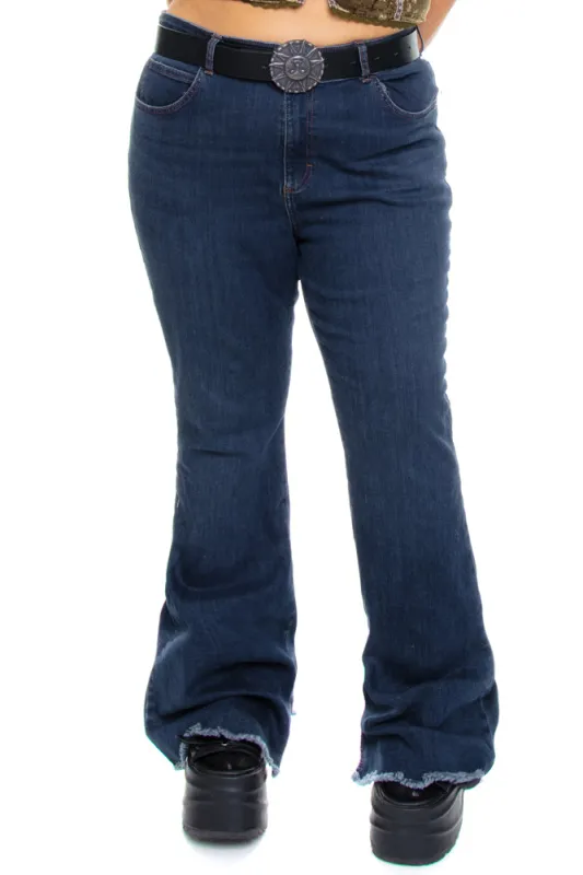 Vintage Y2K Stretch Denim Flares - 2X sold by Tunnel Vision