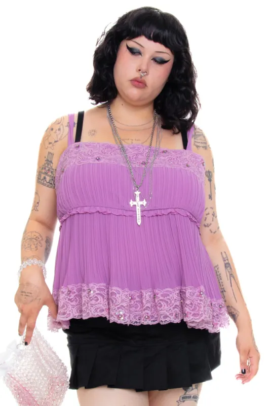 Vintage 90's Lavender Promise Pleated Top - 5X sold by Tunnel Vision