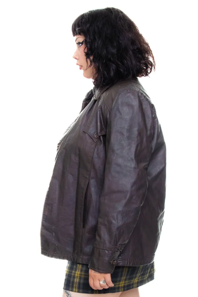 Vintage 70's Starsky Brown Leather Jacket - XL sold by Tunnel Vision product image thumbnail 4
