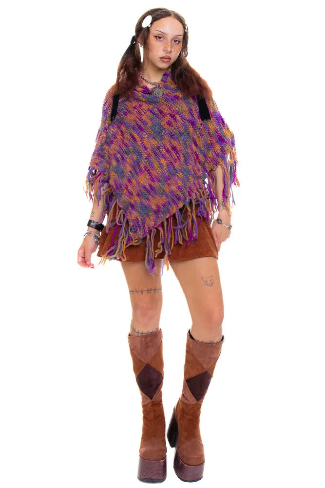 Vintage Y2K Sunset Rainbow Poncho sold by Tunnel Vision product image thumbnail 2