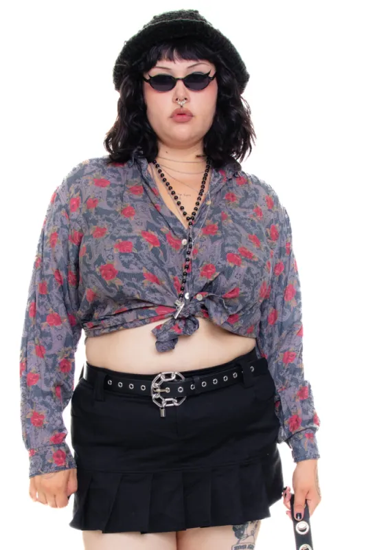 Vintage 90's Silk Floral Button-Up Shirt - L/XL sold by Tunnel Vision