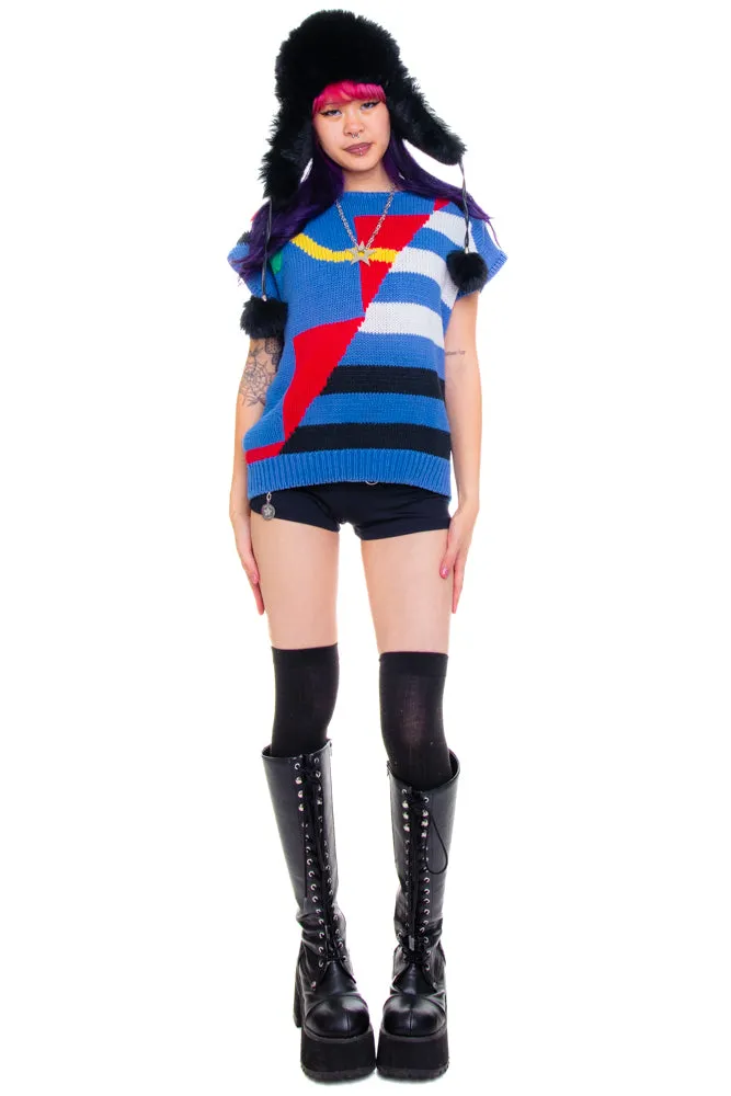 Vintage 80's Indie Abstract Knit Tank Top - One Size Fits Many sold by Tunnel Vision product image thumbnail 2