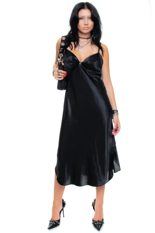 Vintage Y2K Satin Slip Dress - S/M sold by Tunnel Vision