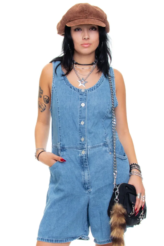 Vintage 90's Denim Romper - S/M sold by Tunnel Vision